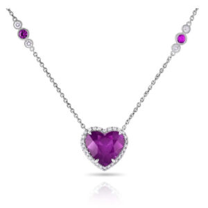 Heart Shaped PurpleSapphire Pendant